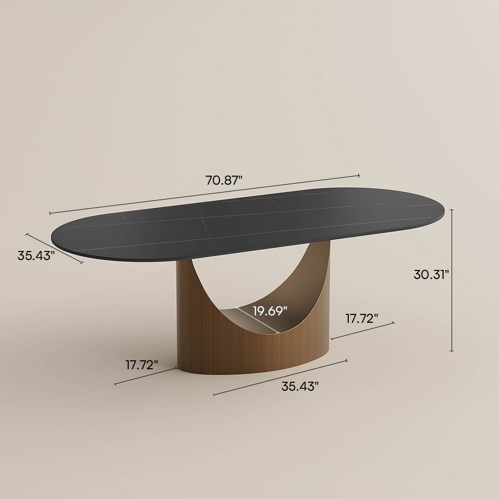 Bronze Black Sintered Stone Dining Tables