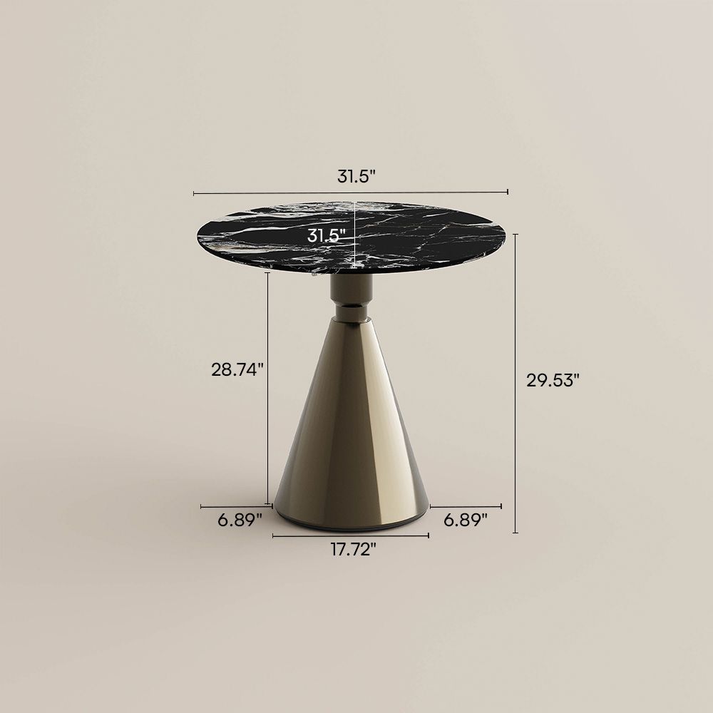 Partial Assembly Required Black & White Faux Marble Small Bar & Bistro Tables