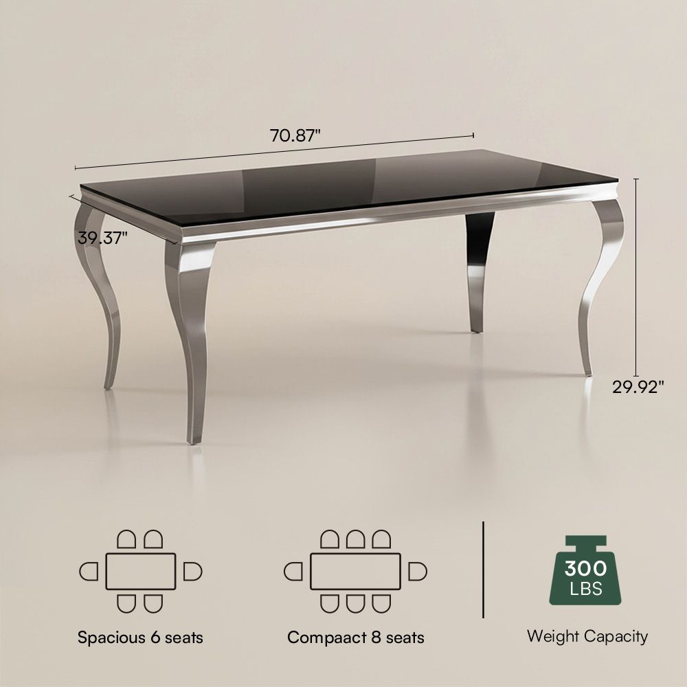 for 6 Glass Dining Tables