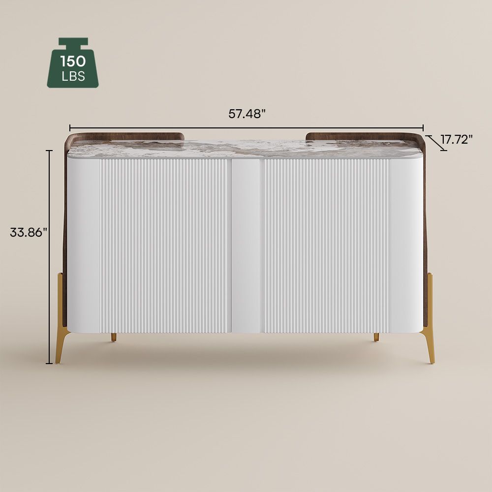 White Sintered Stone Sideboards & Buffets