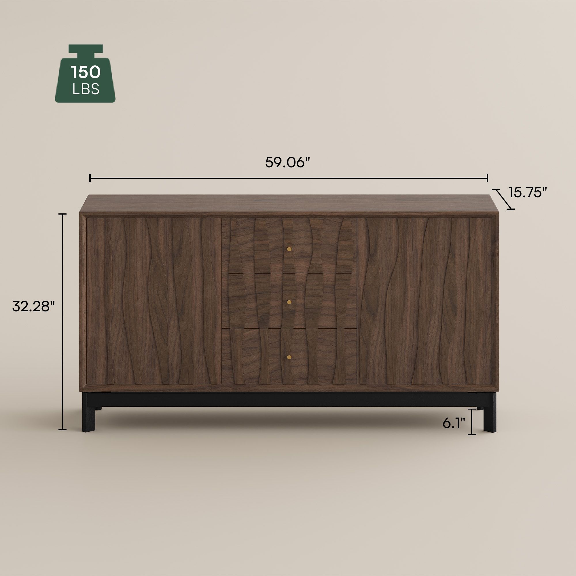 Partly Assemble Walnut Sideboards & Buffets