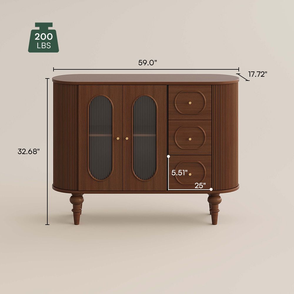 Storage Walnut Color Engineered Wood Storage Cabinets