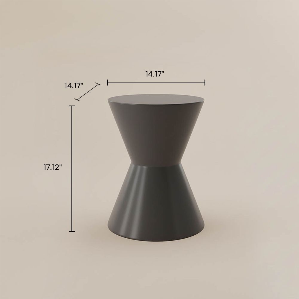 Modern Gray Fiberglass End & Side Tables