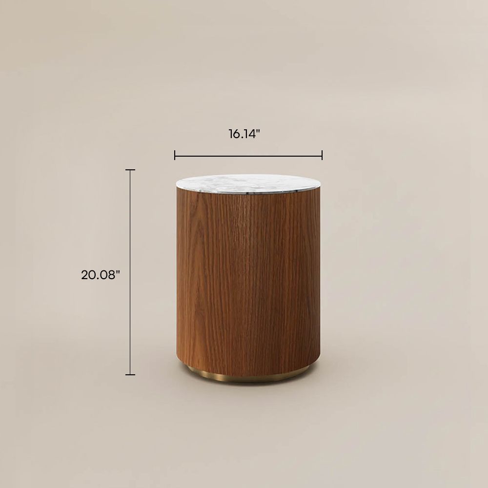 Walnut Color MDF End & Side Tables