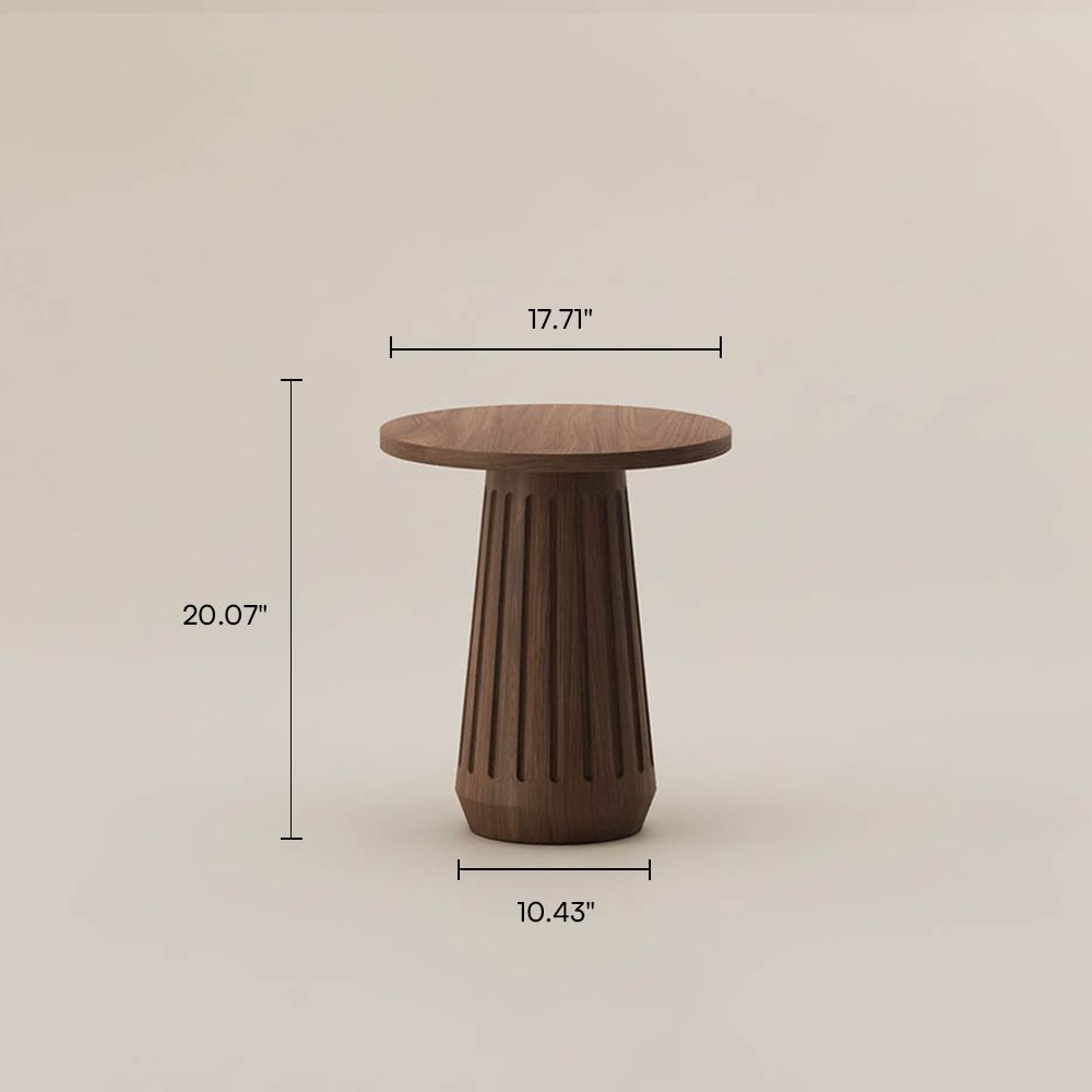 Modern Minimalist Walnut MDF End & Side Tables