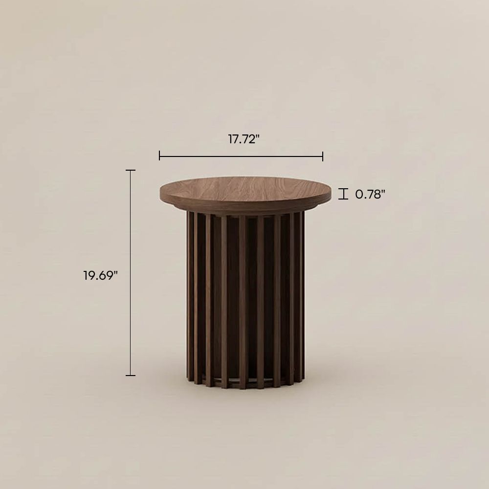 Modern Walnut Color MDF End & Side Tables
