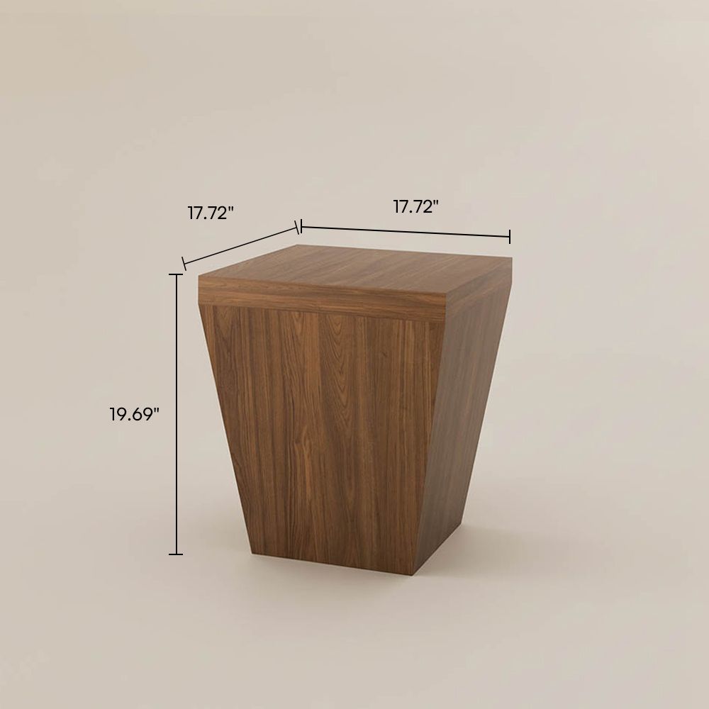 Fully Assemble Walnut Color MDF End & Side Tables