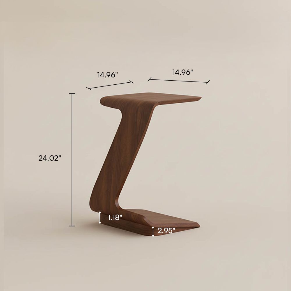 Bedroom Walnut Color MDF End & Side Tables
