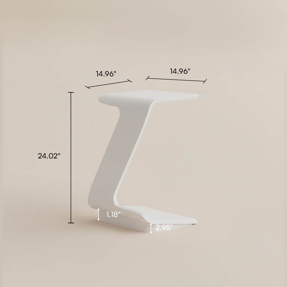 Modern Minimalist White MDF End & Side Tables