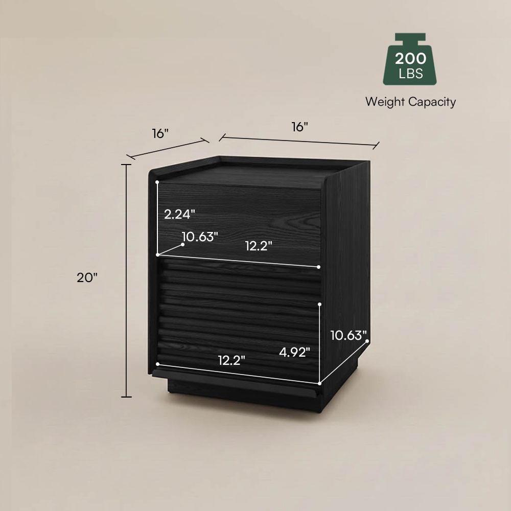 On the Ground Black Plywood End & Side Tables