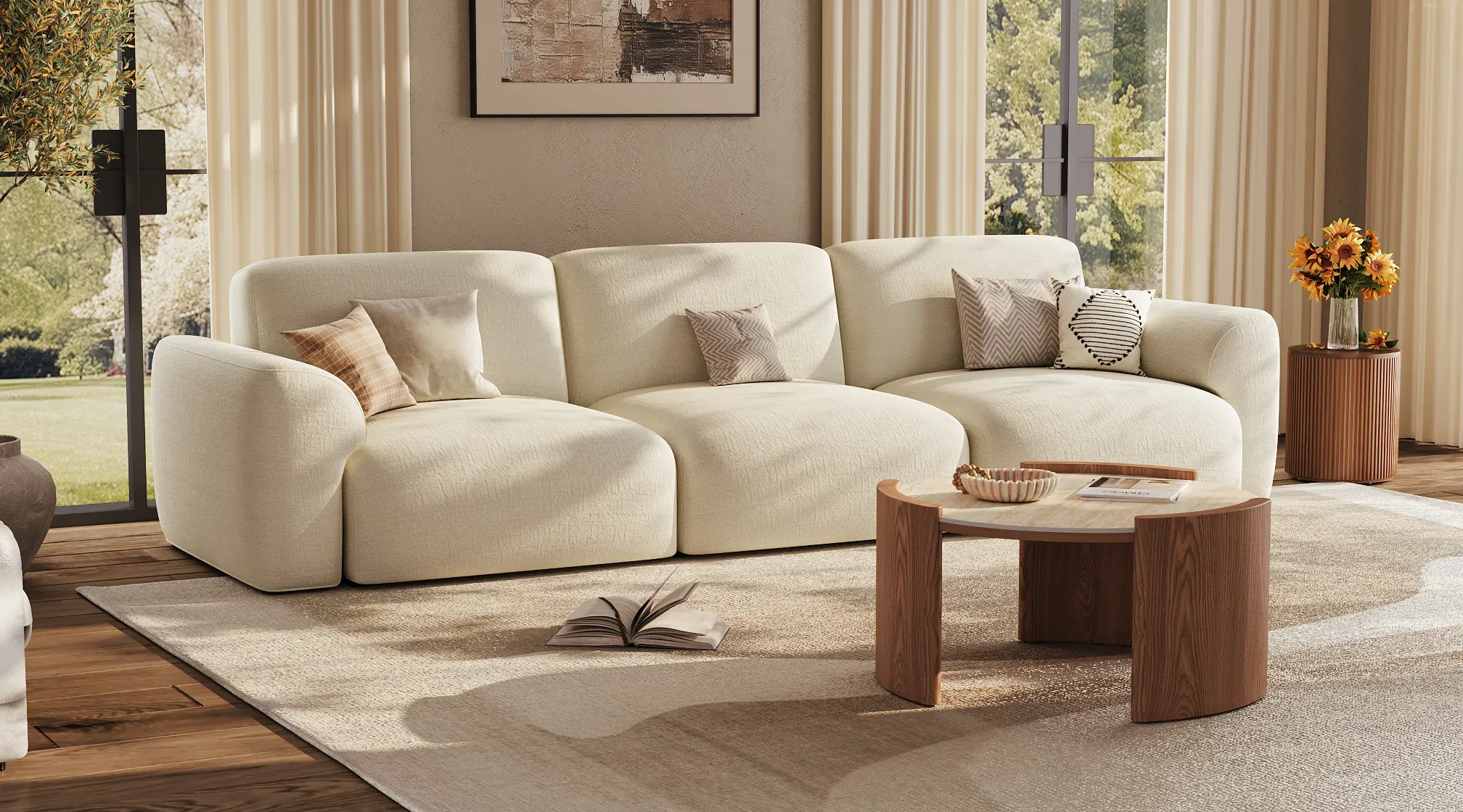 Soft-Edge Living Room Flow