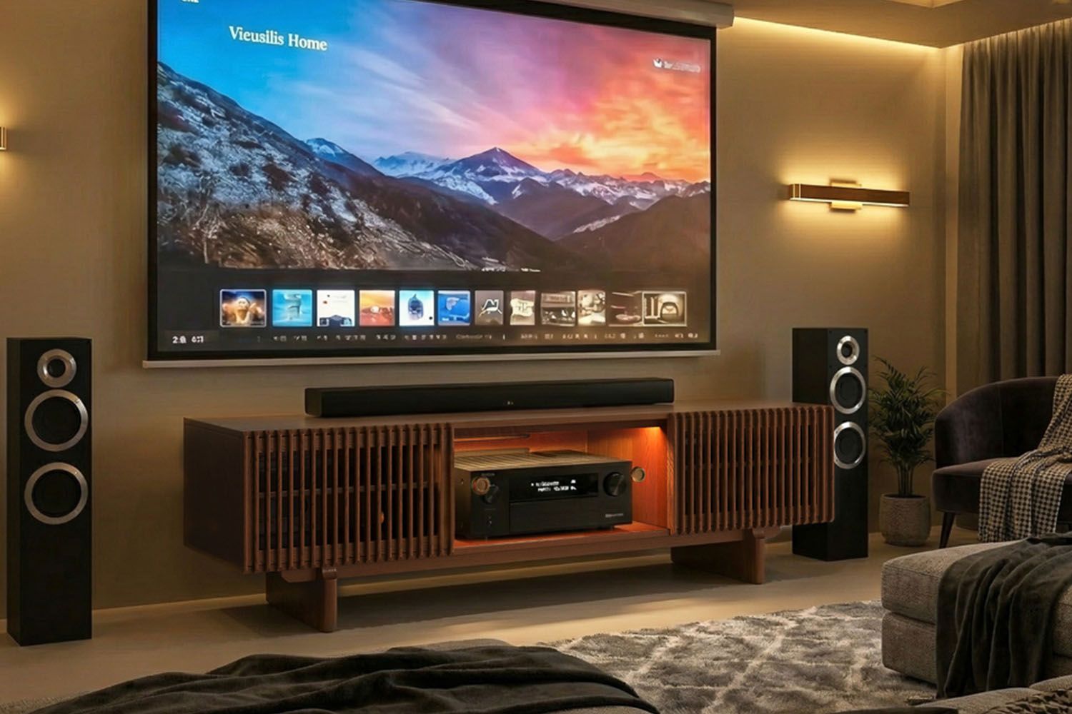 media consoles with different sizes fit everyday TVs or larger screens