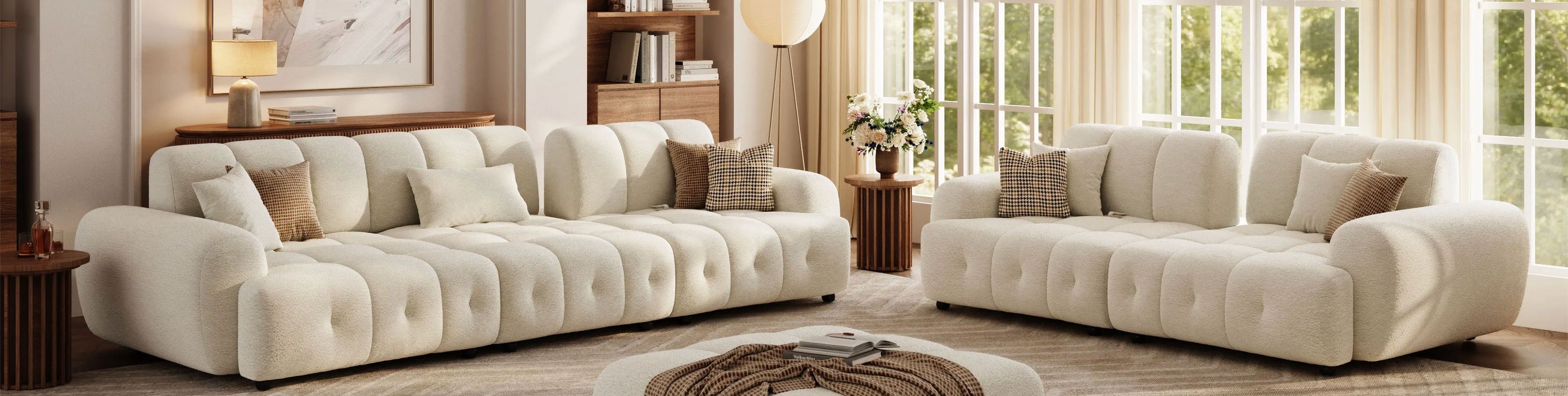 Chenille sofas for modern living rooms