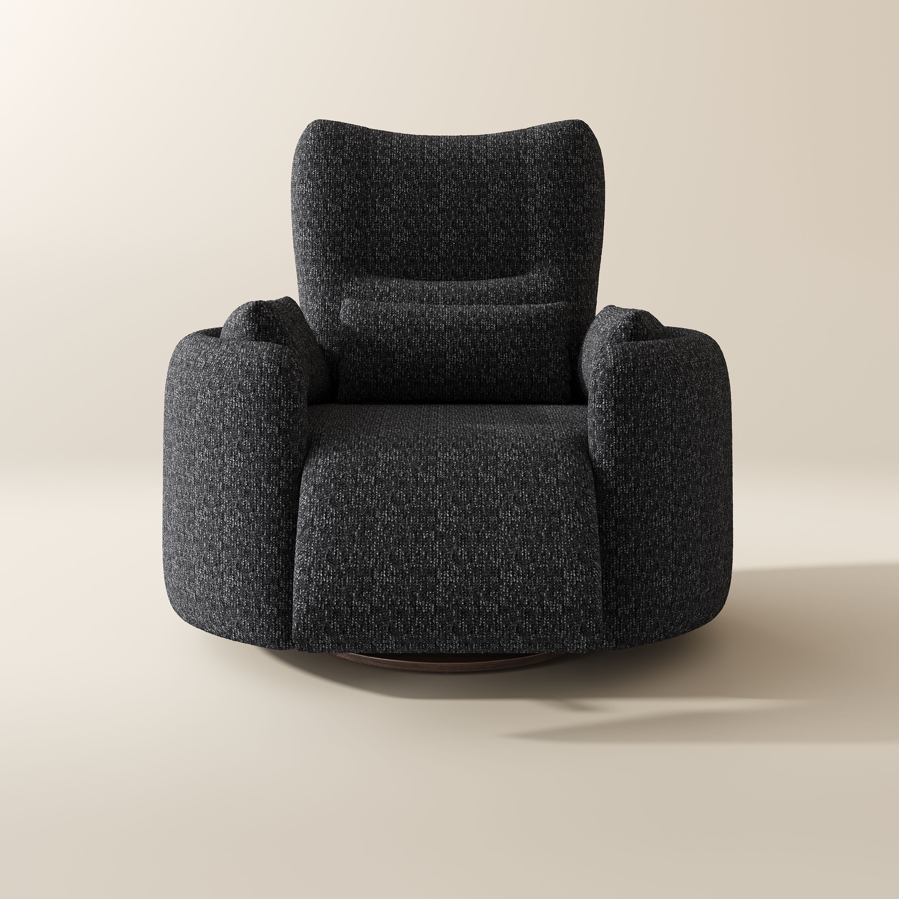 Single Seat Black Chenille Smart Furniture