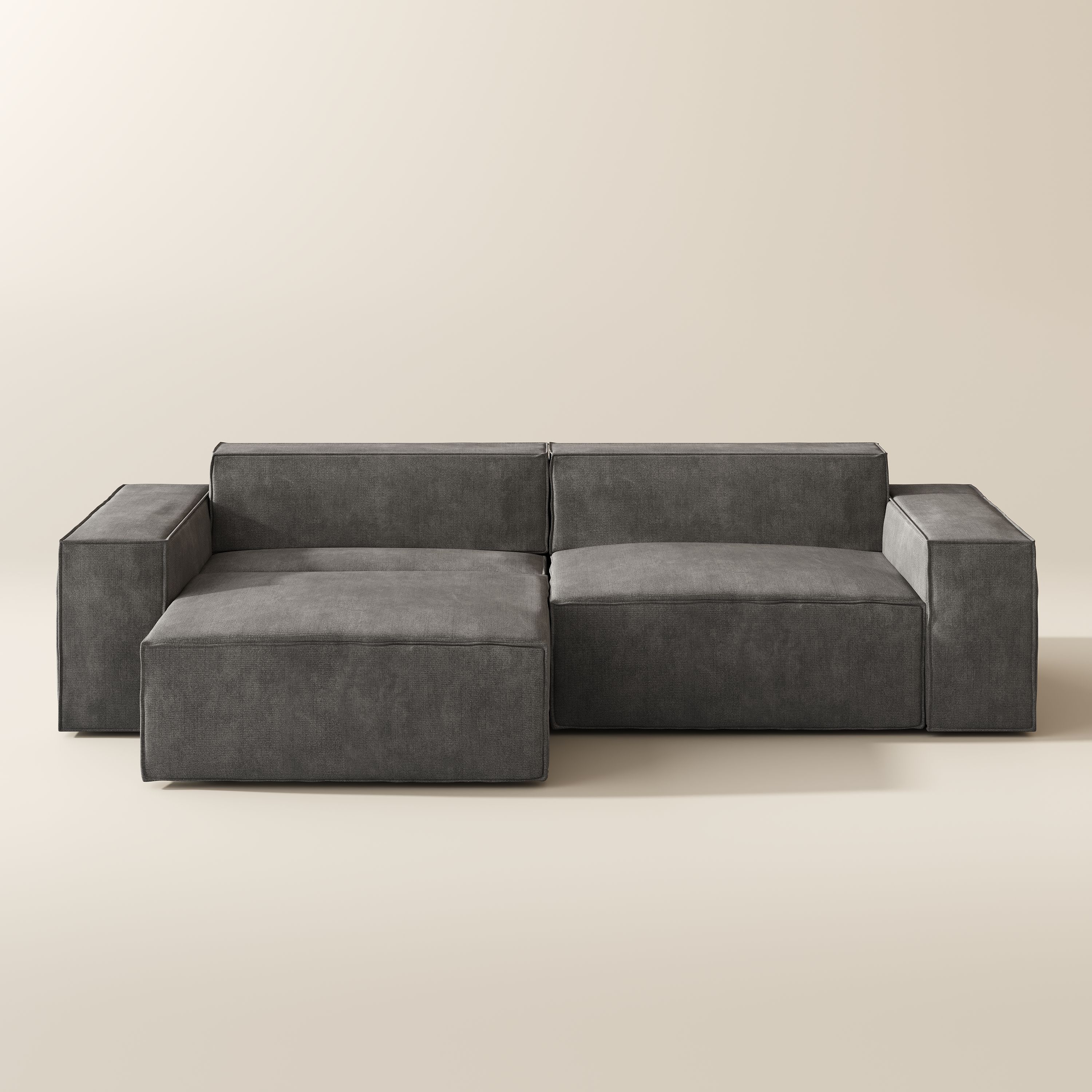 Dark Gray Fabric Modular Sofas