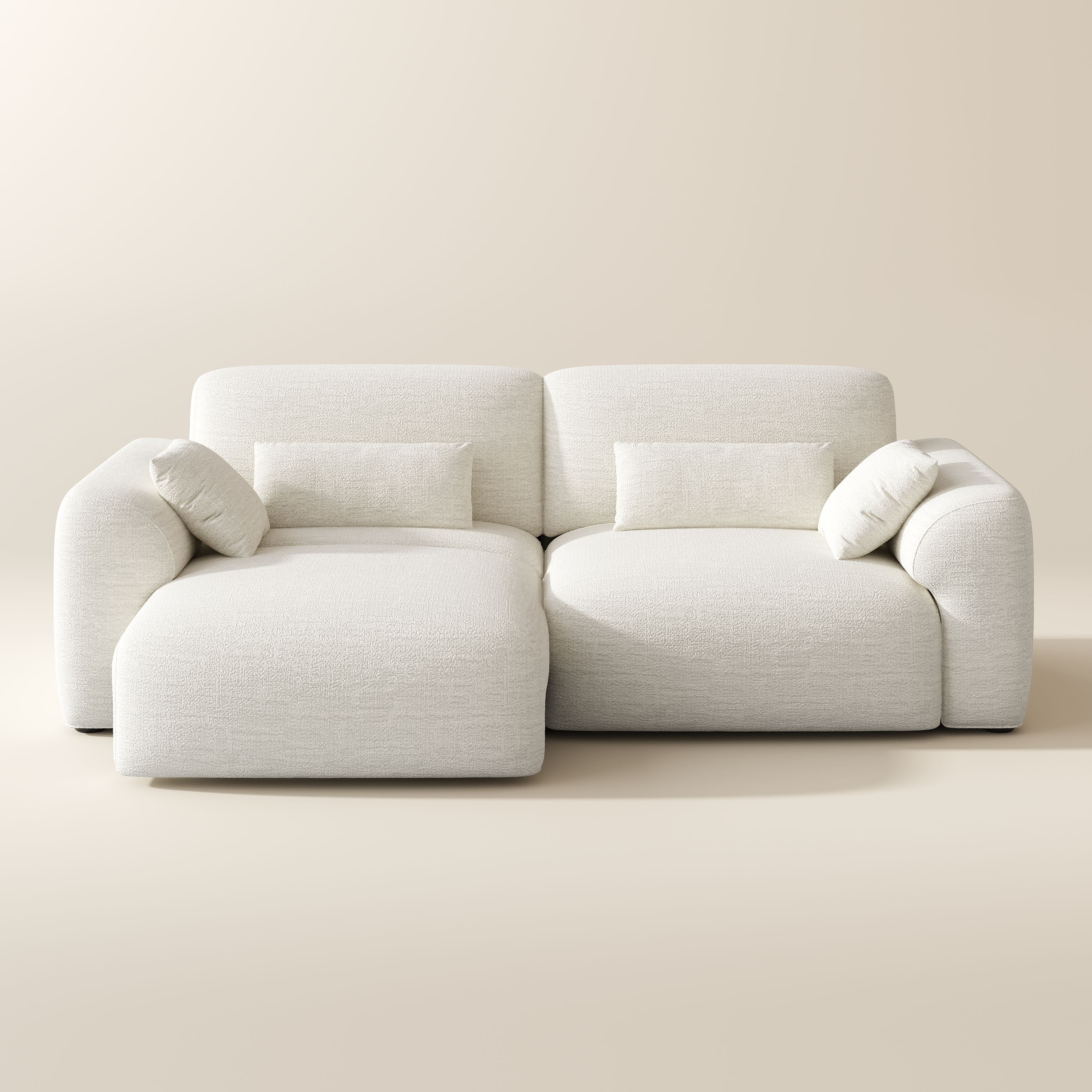 Home Theater White Chenille Fabric Power Reclining Sofas