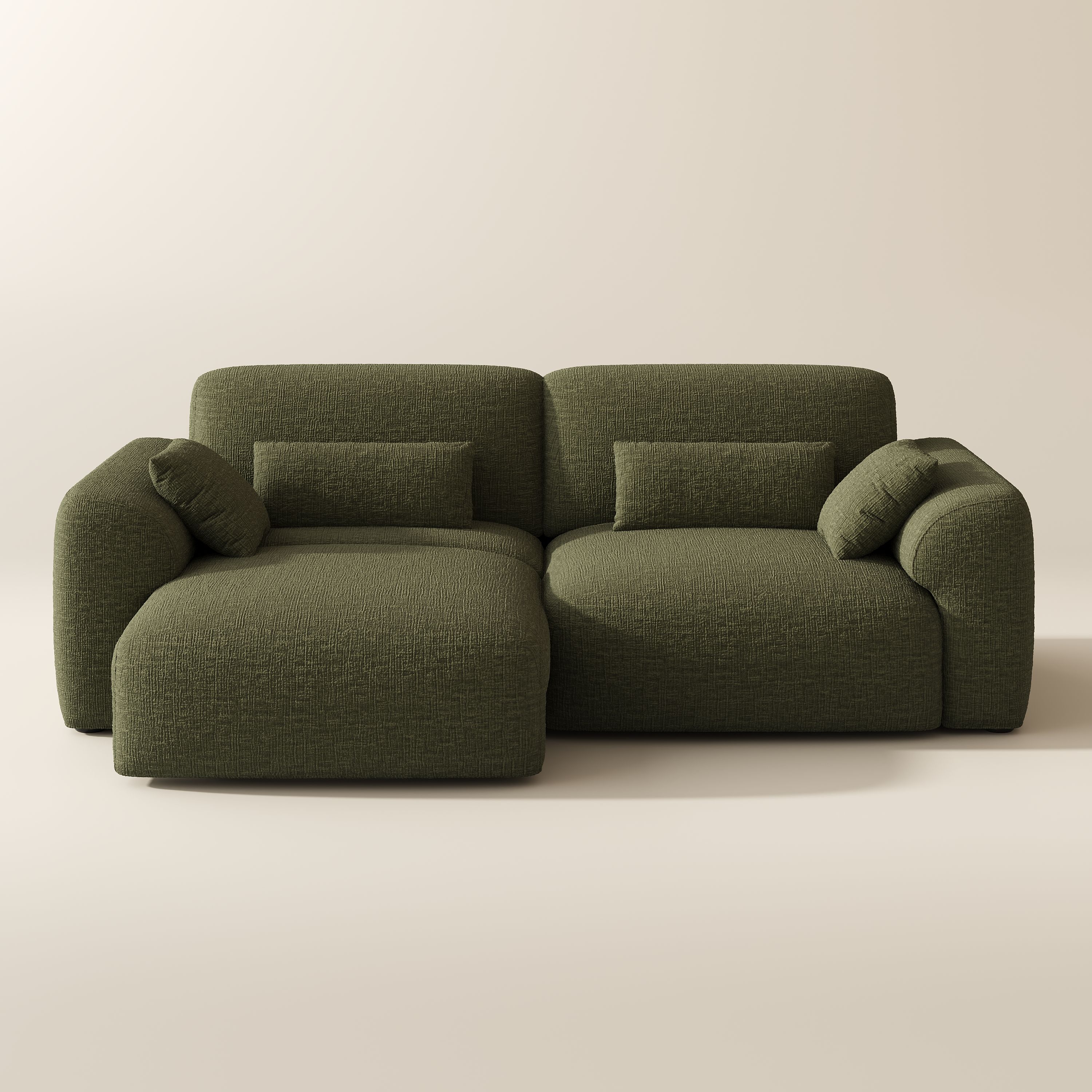 Pull out Green Chenille Fabric Power Reclining Sofas