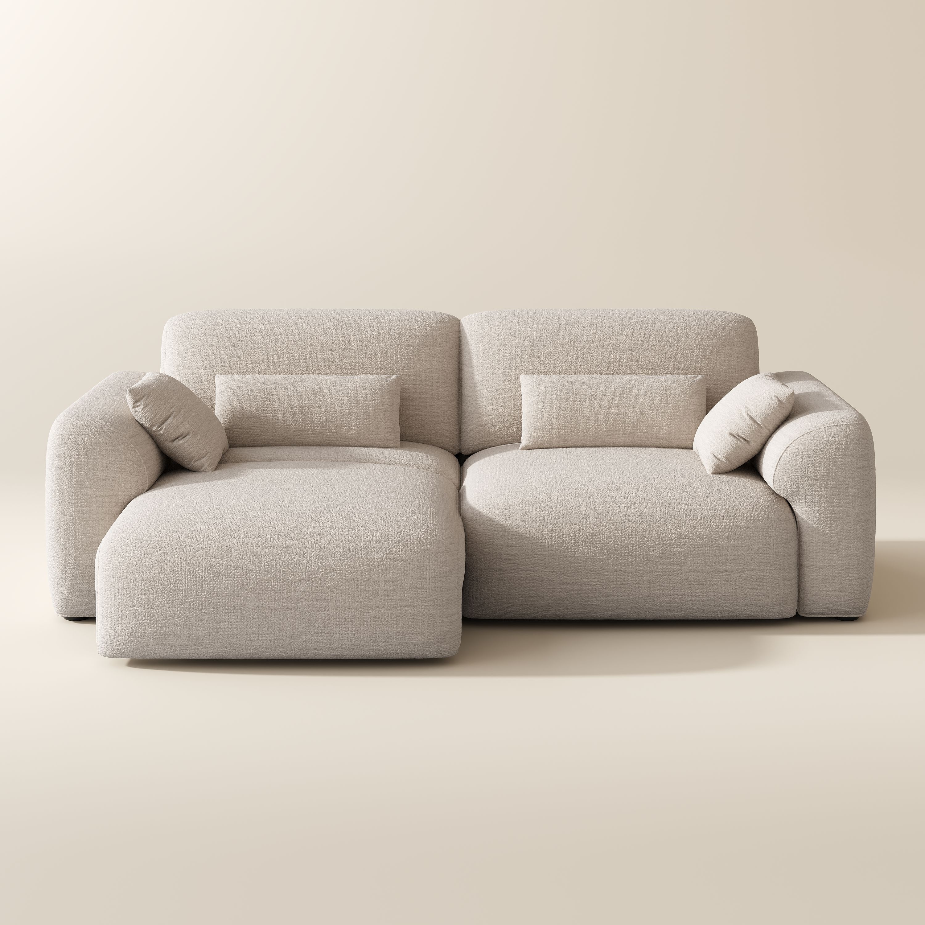 2 Seater Light Khaki Chenille Fabric Power Reclining Sofas
