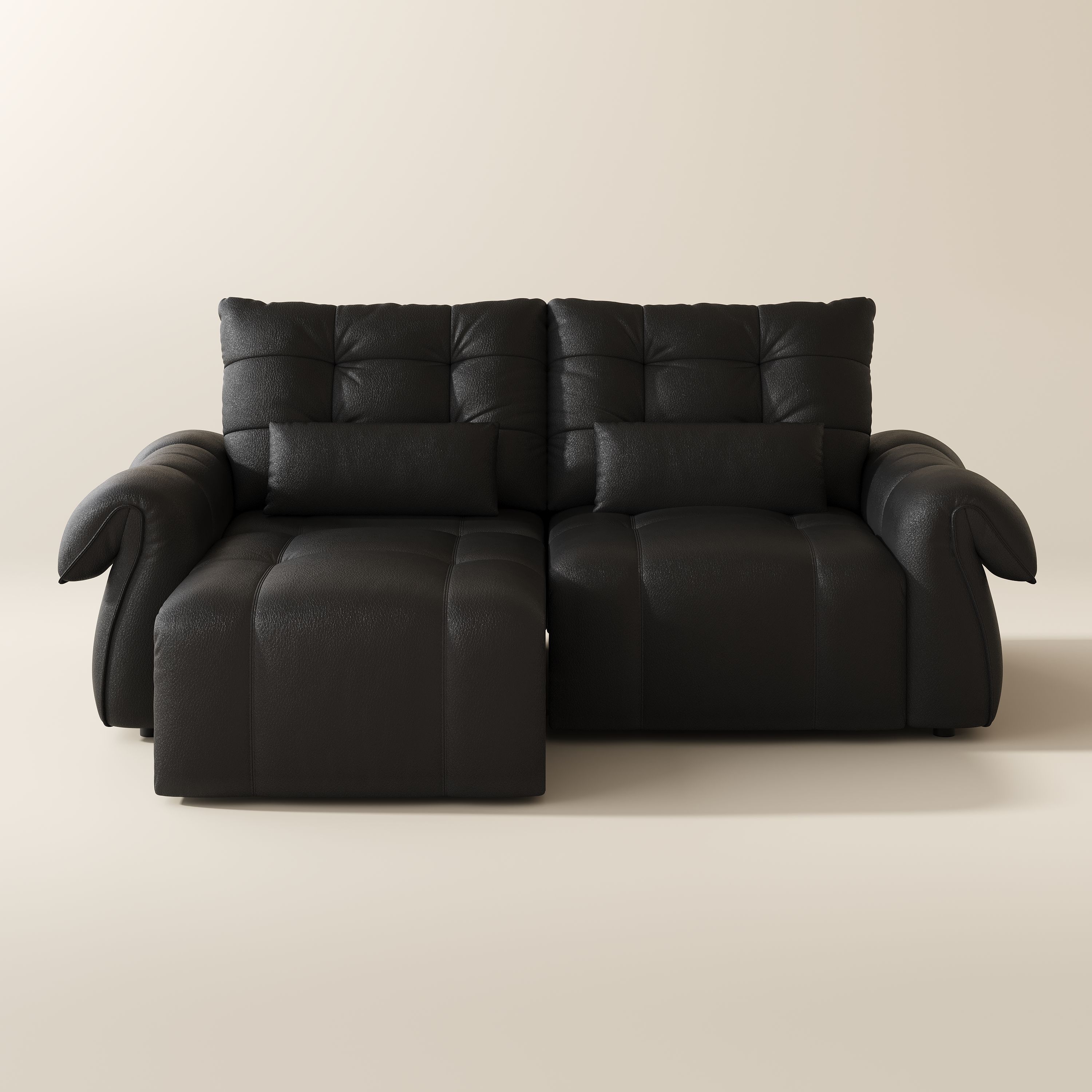 Black Top Grain Leather Power Reclining Sofas