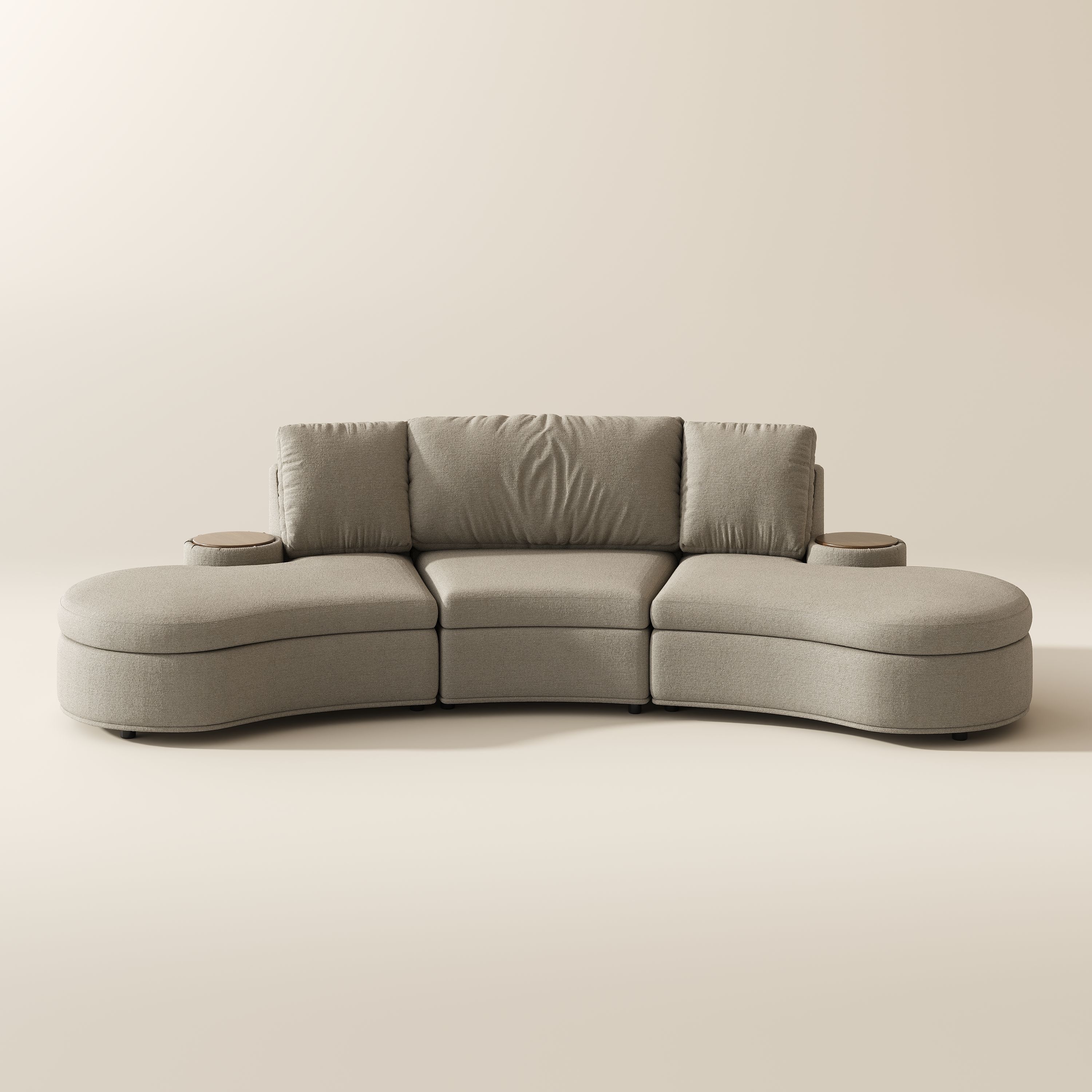 2 Seaters Gray Fabric Sofas & Loveseats