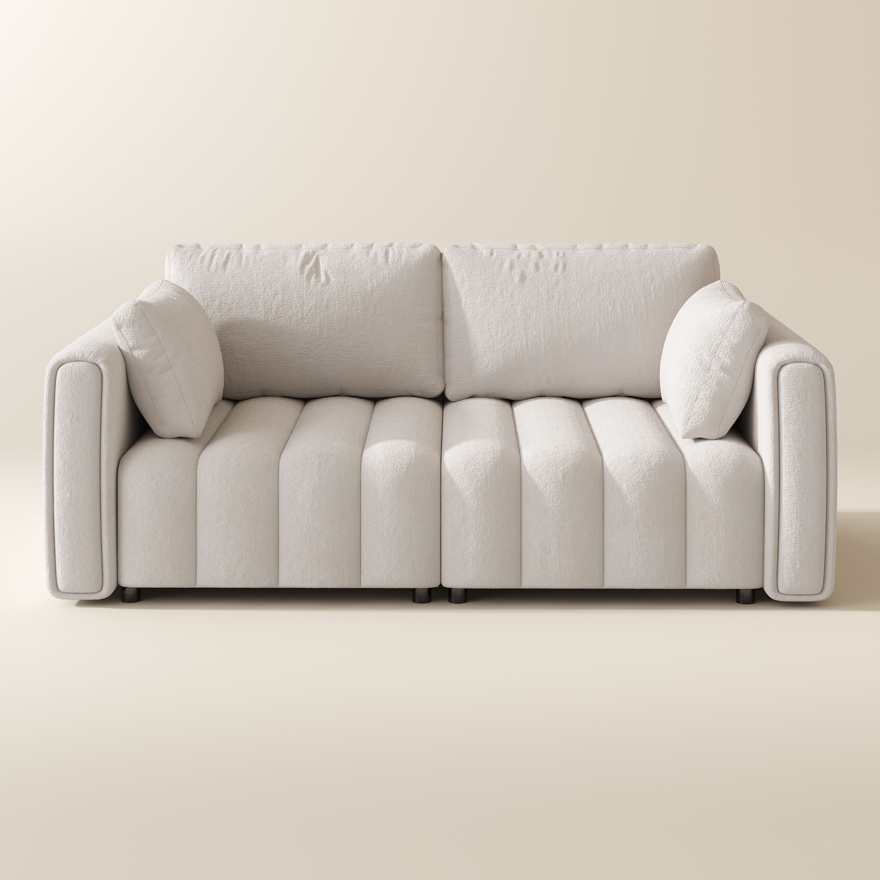 Green Beige Chenille Modular Sofas
