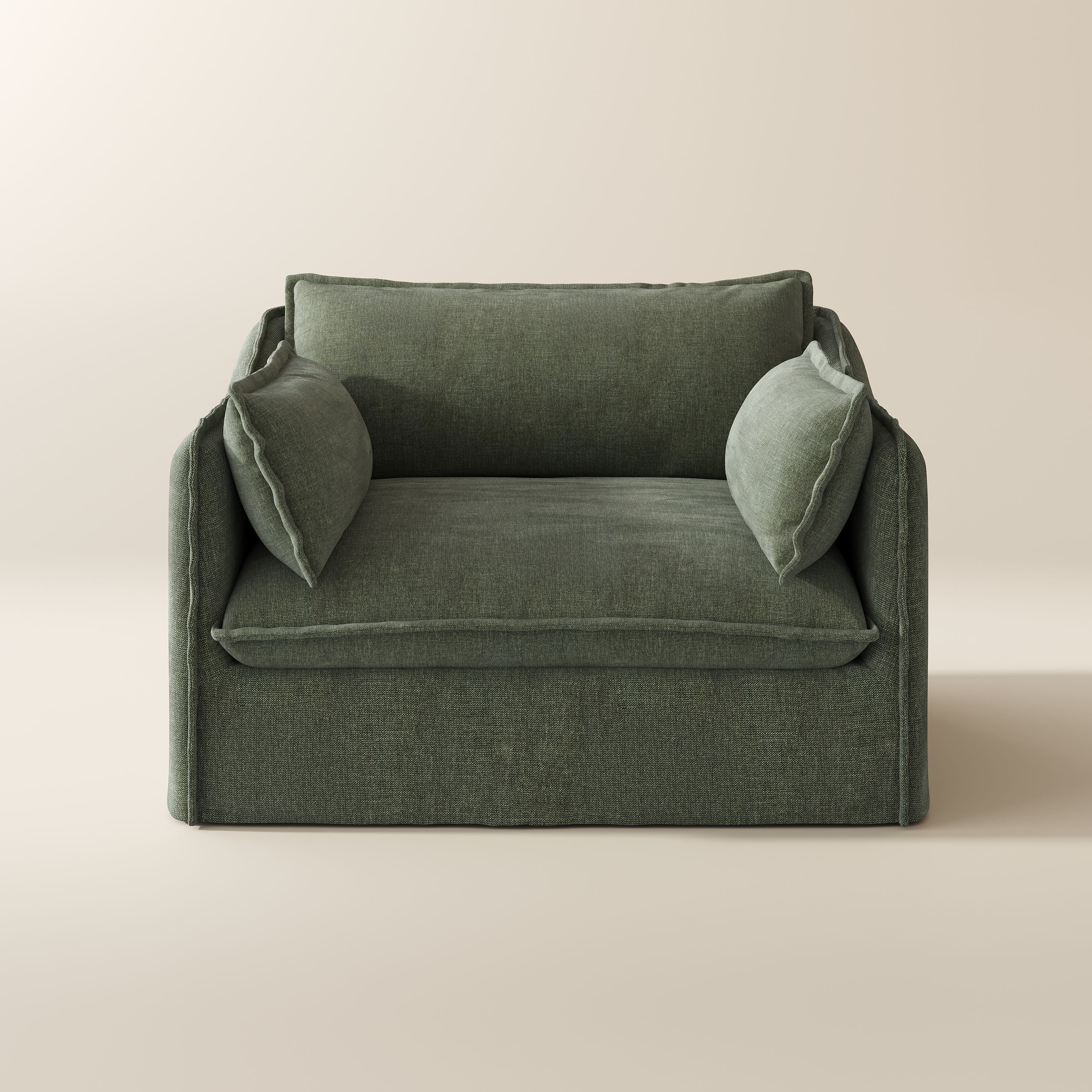Washable Green Cotton and Linen Sofas & Loveseats