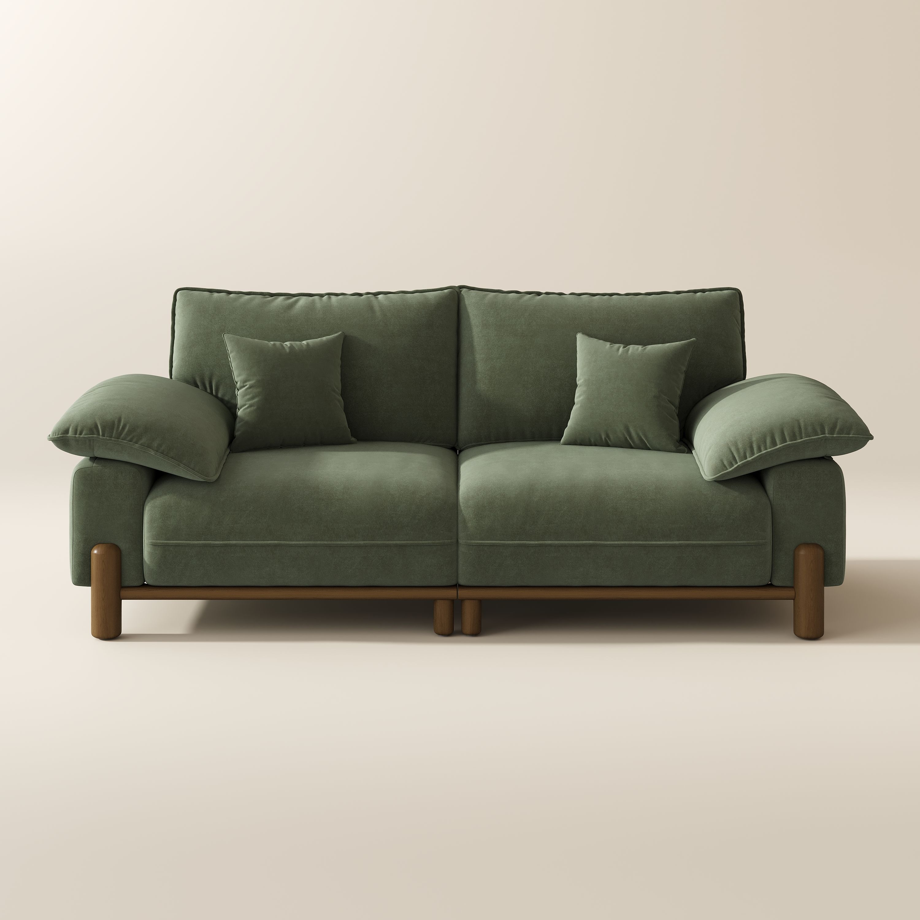 Partial Assembly Required Green Fabric Modular Sofas