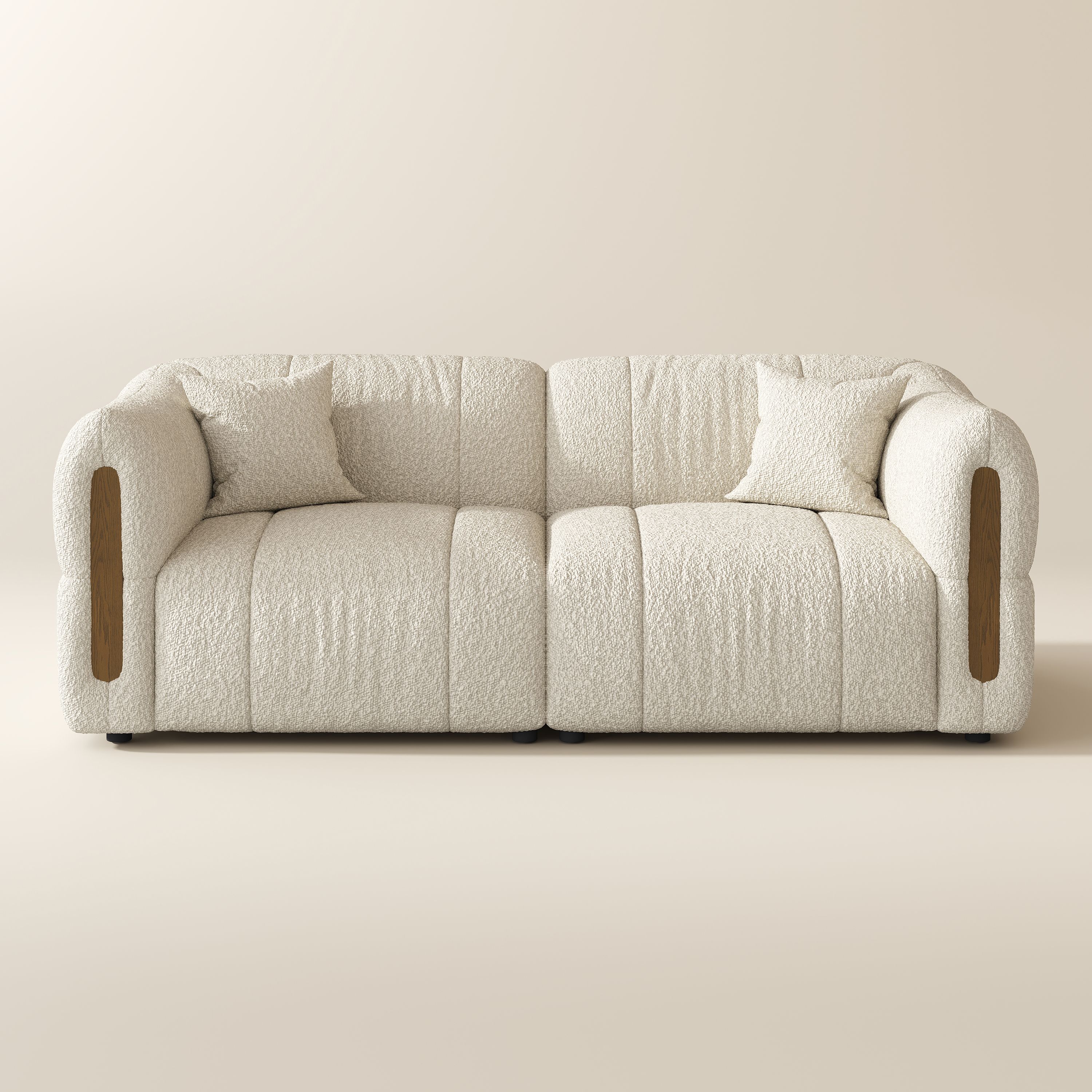 RV Beige Bouclé Modular Sofas