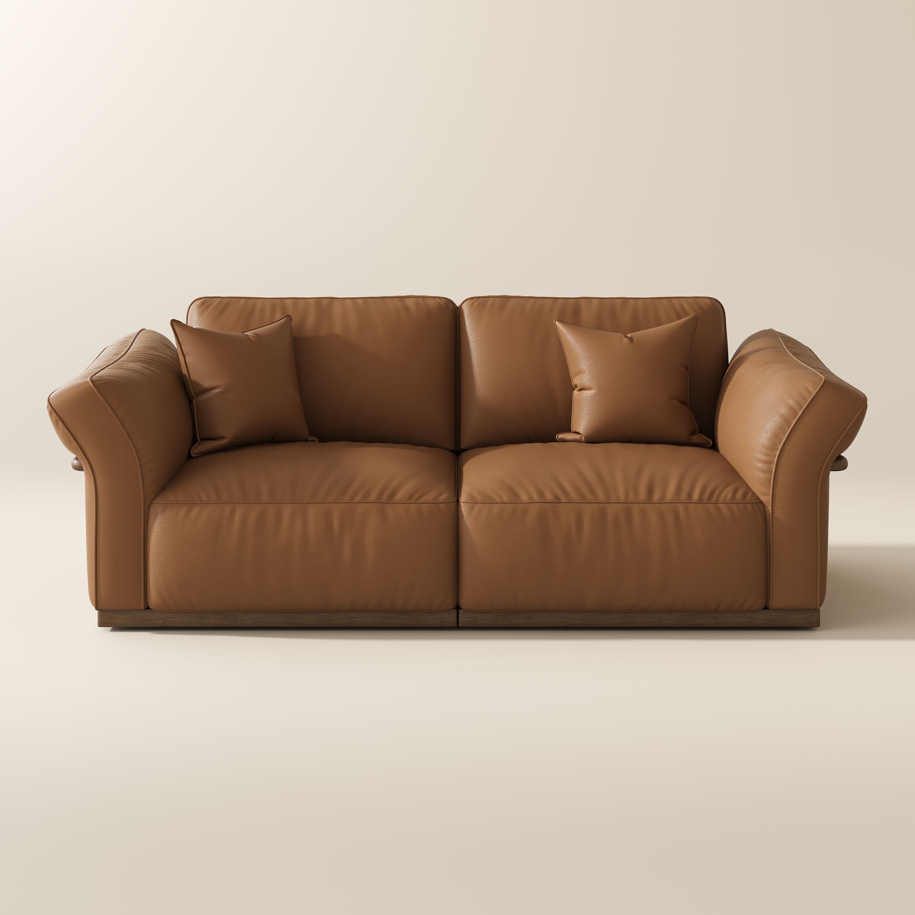 Genuine Leather Brown Genuine Leather Modular Sofas