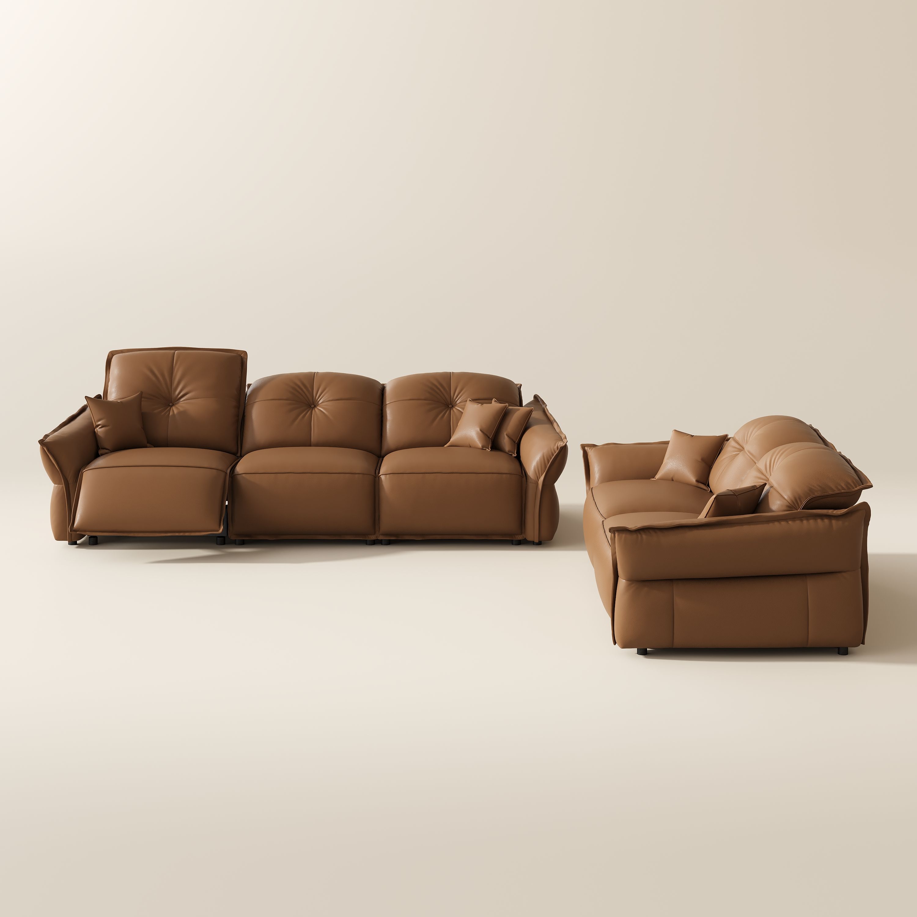 Supportive Brown Power Reclining Sofas