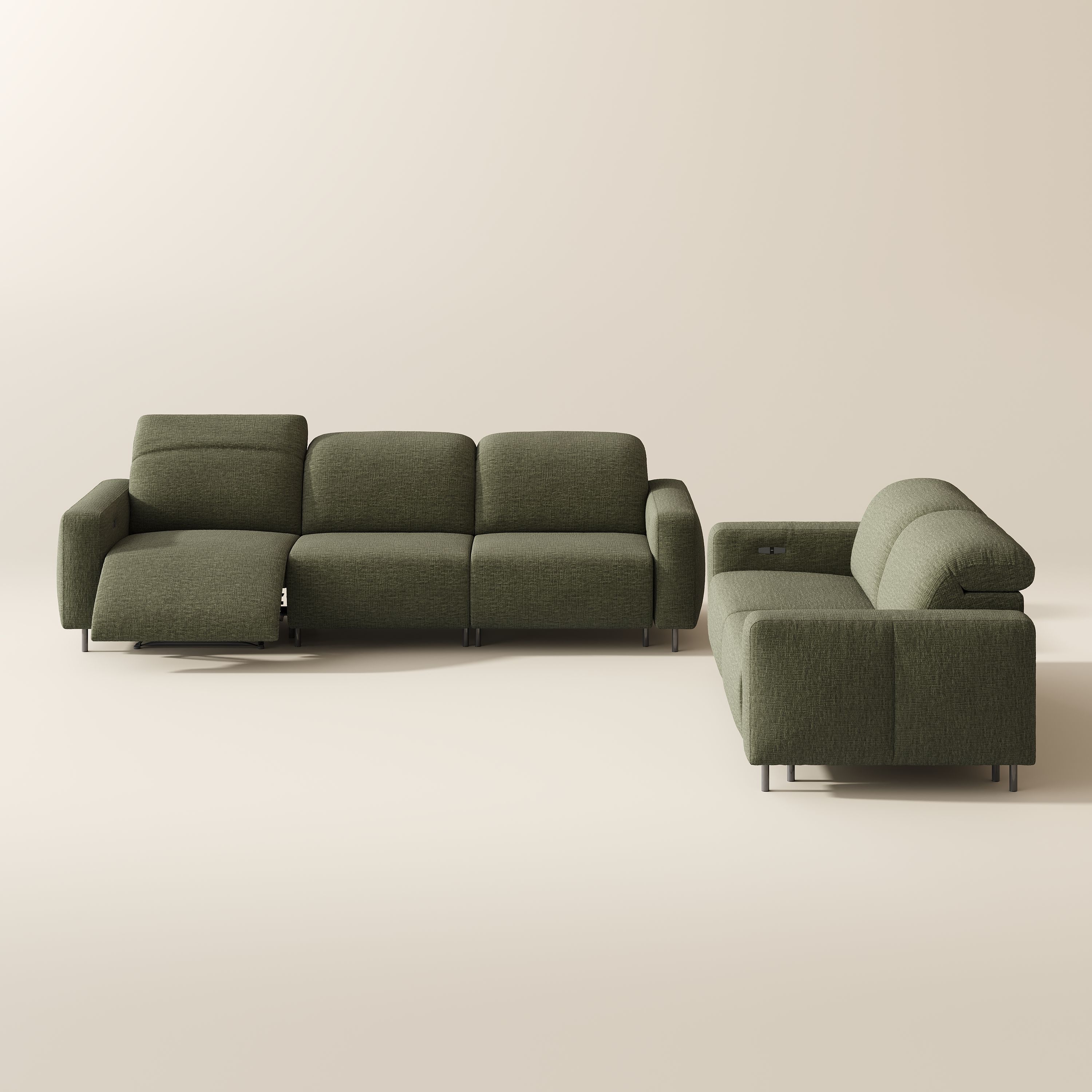 Chenille Green Chenille Fabric Smart Furniture