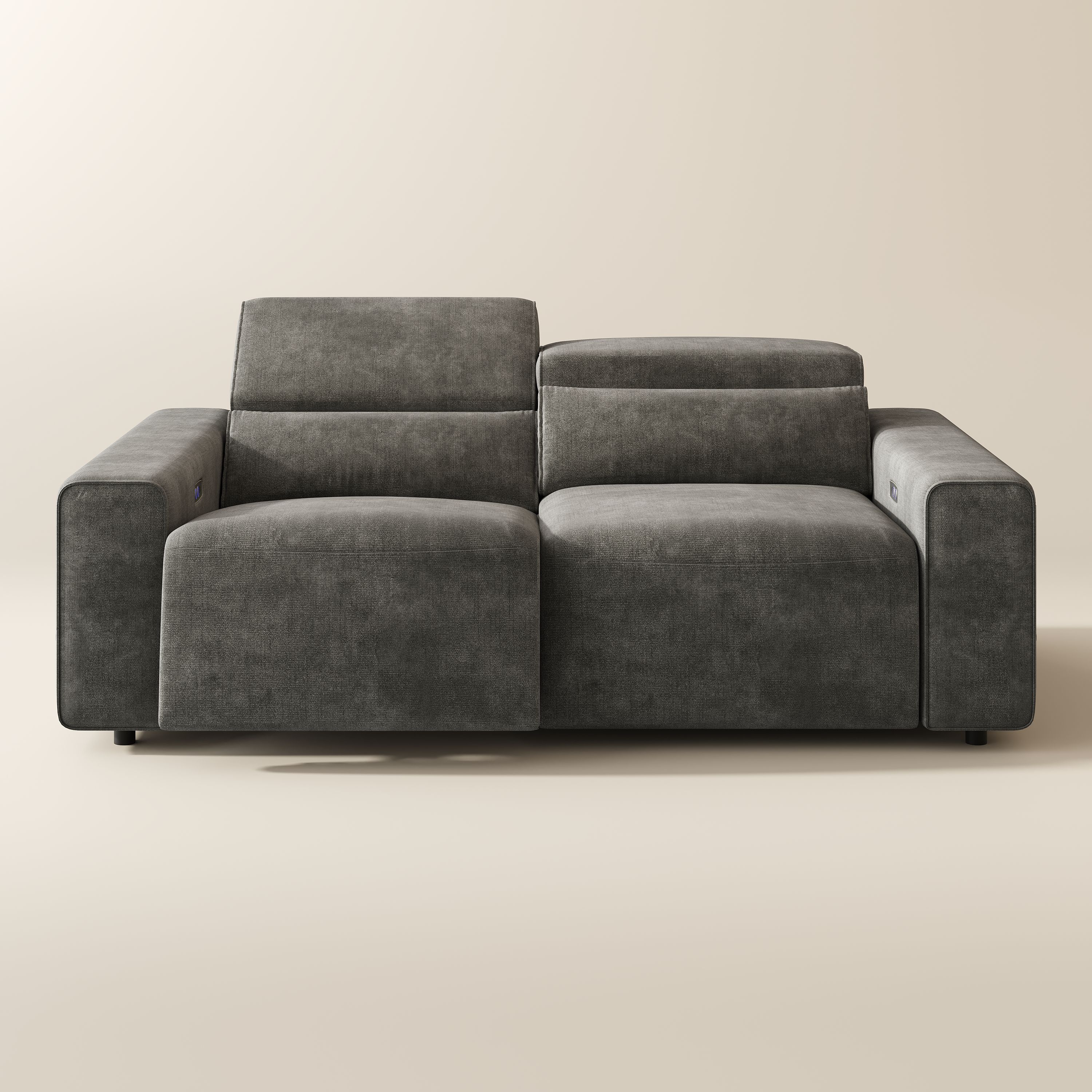 Bedroom Dark Gray Fabric Smart Furniture