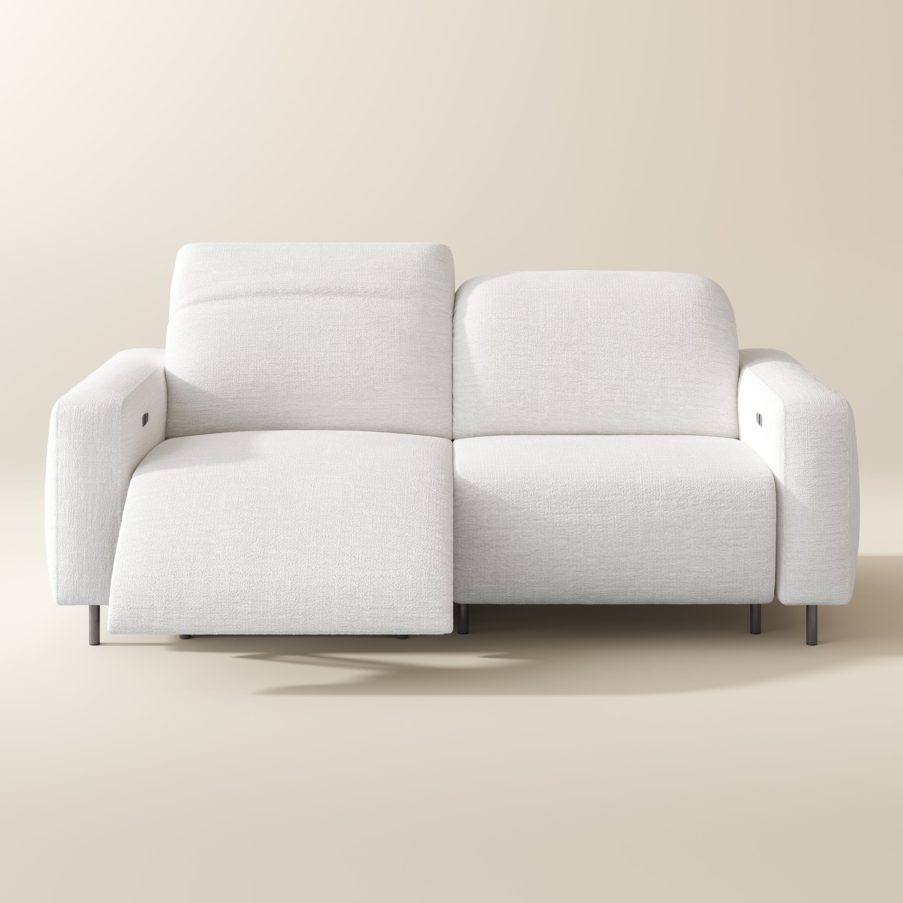 Modern Luxury White Chenille Fabric Smart Furniture
