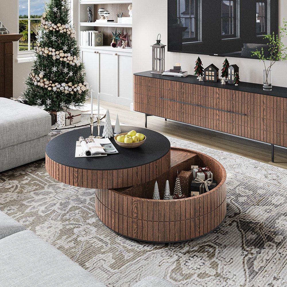 Designer Collection Dark Wood MDF Coffee Tables