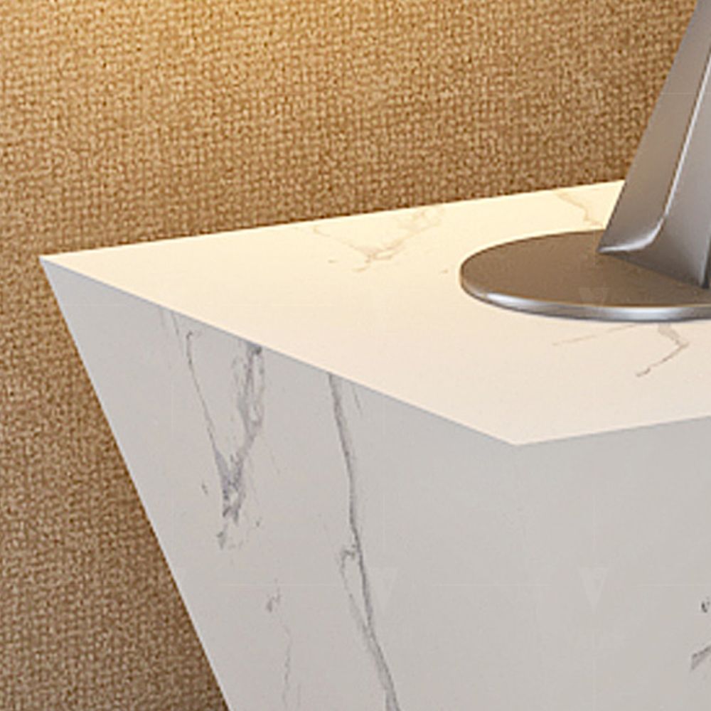 White Sintered Stone End & Side Tables