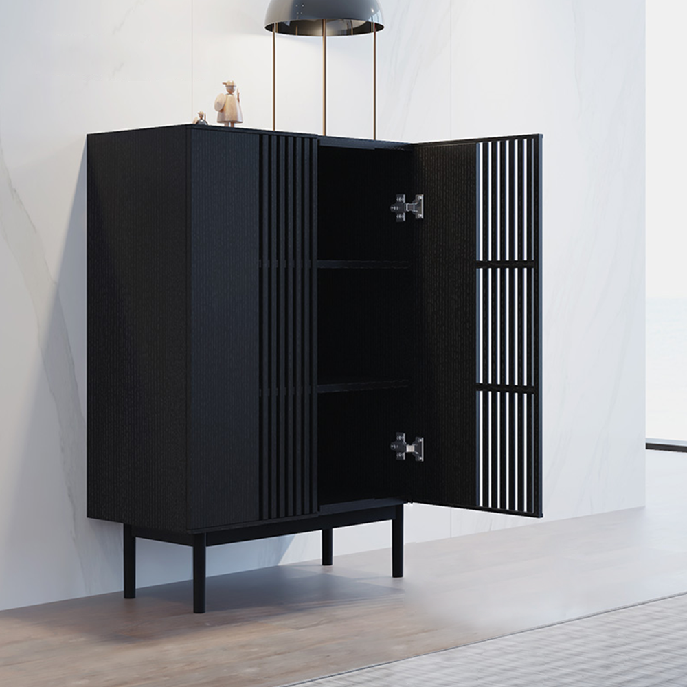 Black MDF Living Room Set