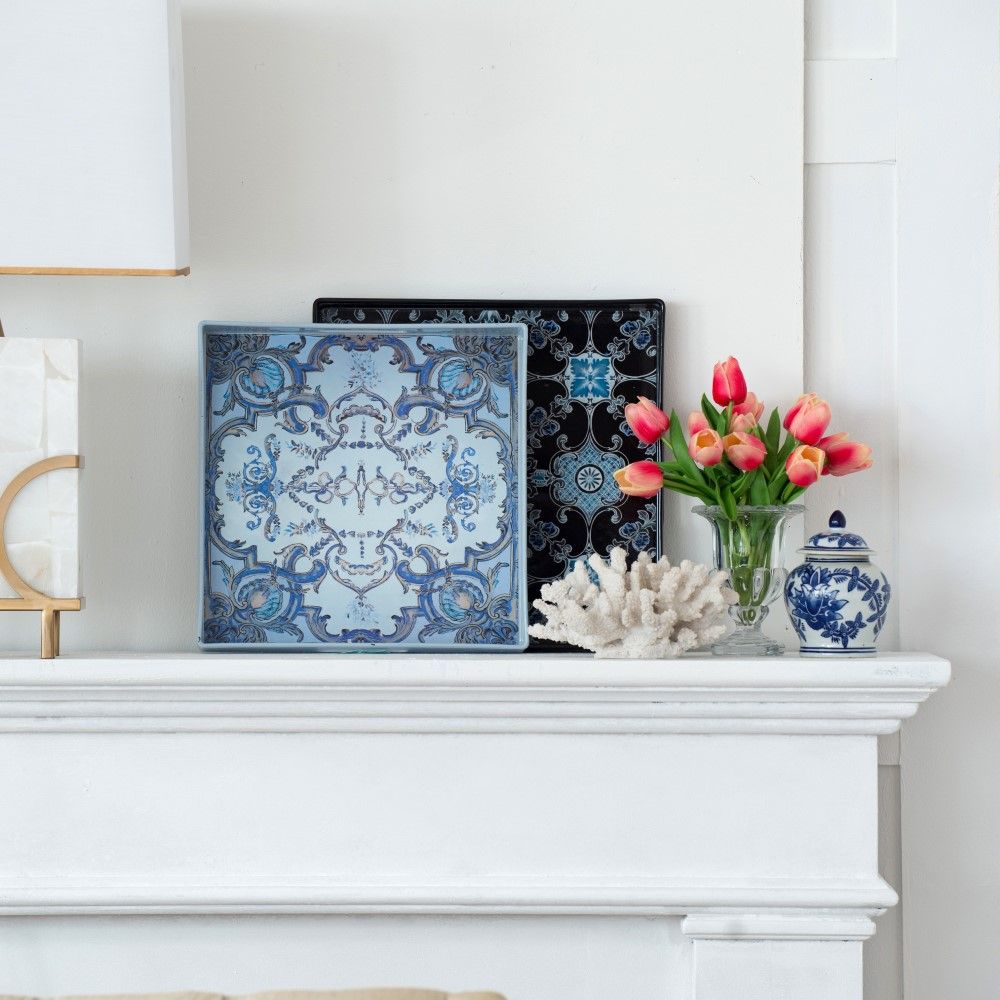 White&Blue Plastic Home Accessories