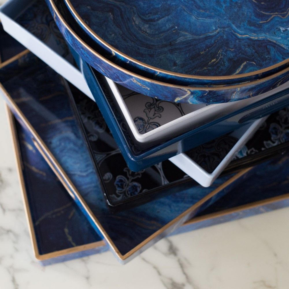 White&Blue Plastic Home Accessories