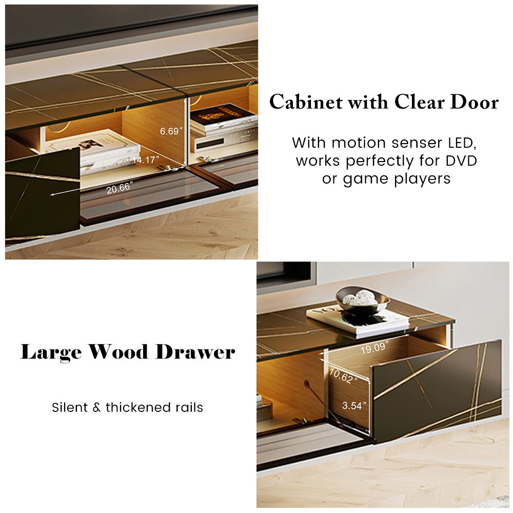 Black Sintered Stone TV Stands