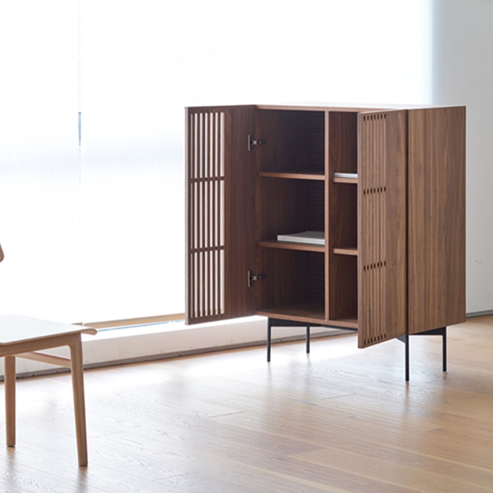 Dark Wood MDF Living Room Set