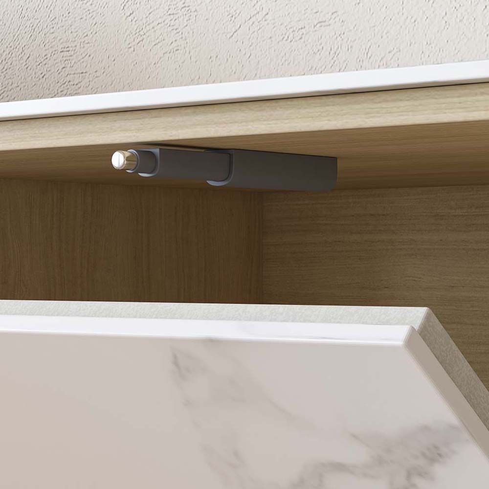 mit Stauraum Weiß Sinterstein TV-Möbel