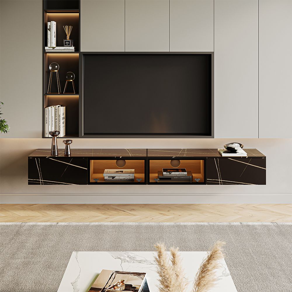 Black Sintered Stone TV Stands