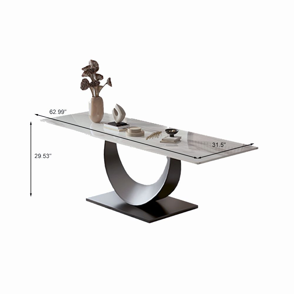 White Sintered Stone Dining Room Set