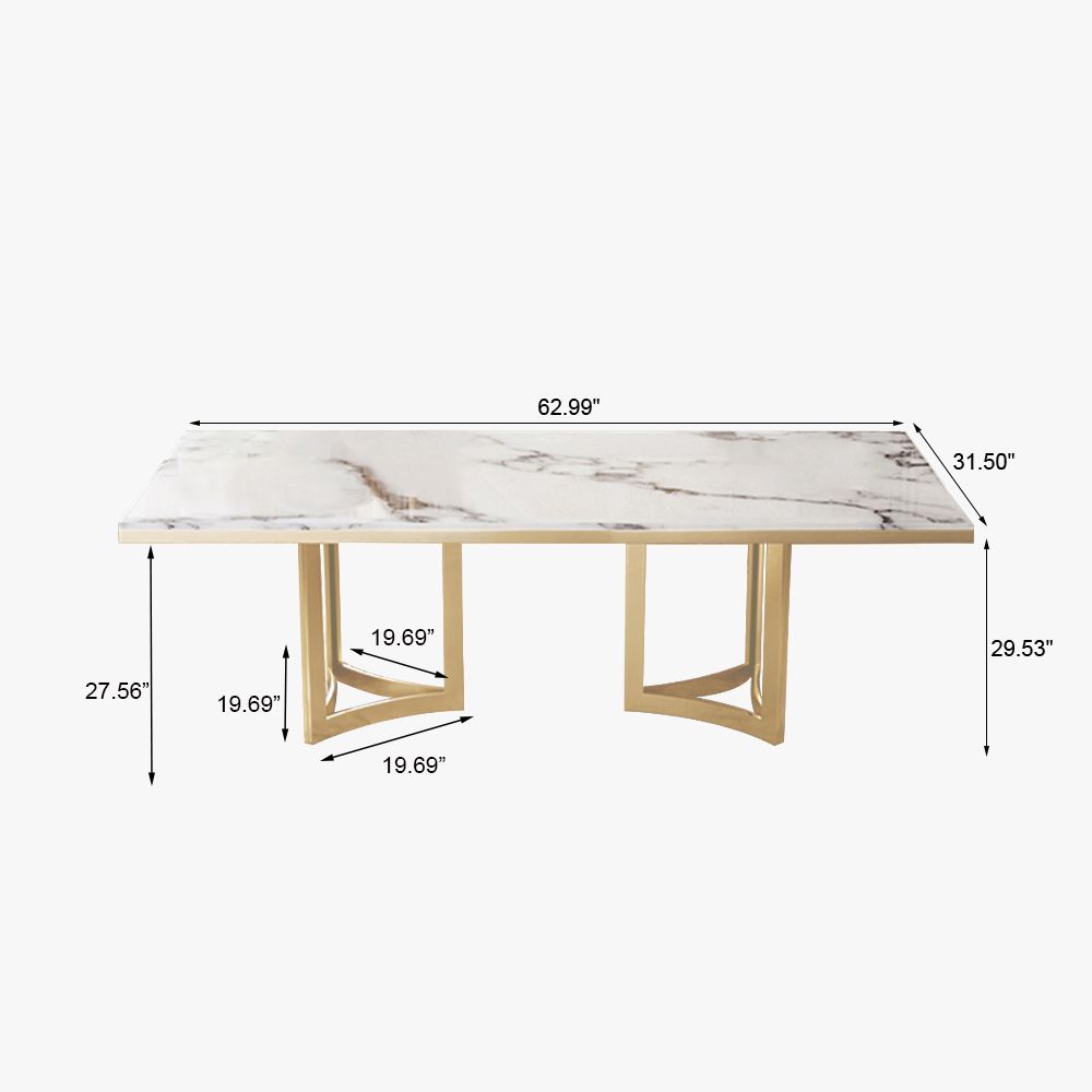 White Faux Marble Dining Tables