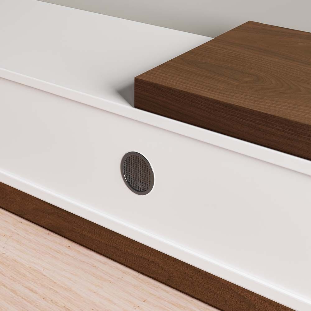 with Storage Dark Wood & White MDF TV Stands