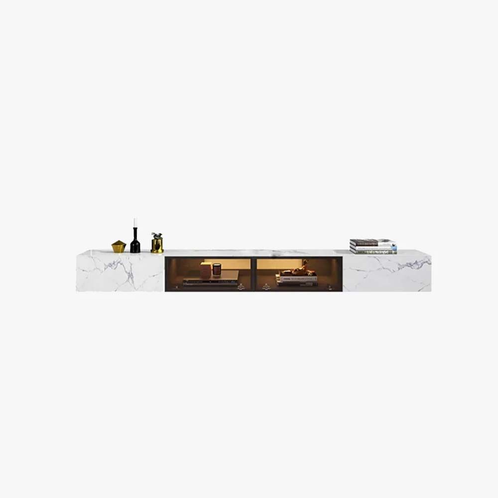 White Sintered Stone TV Stands