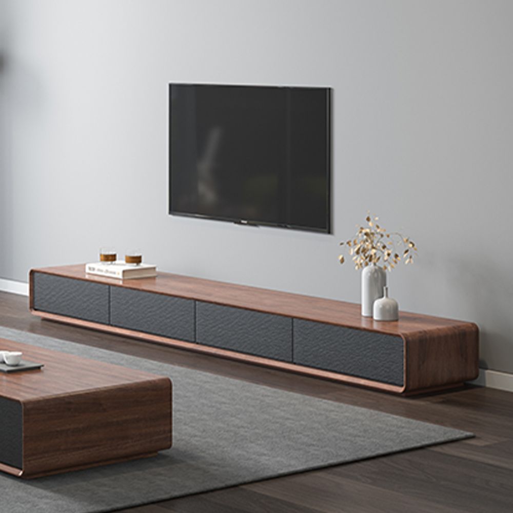 Legno scuro e nero  MDF Supporti TV