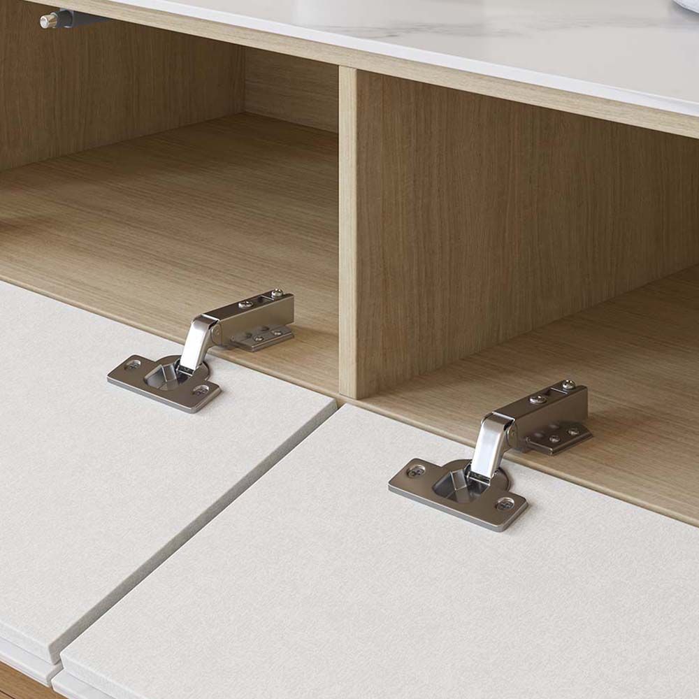 mit Schubladen Weiß Sinterstein TV-Möbel