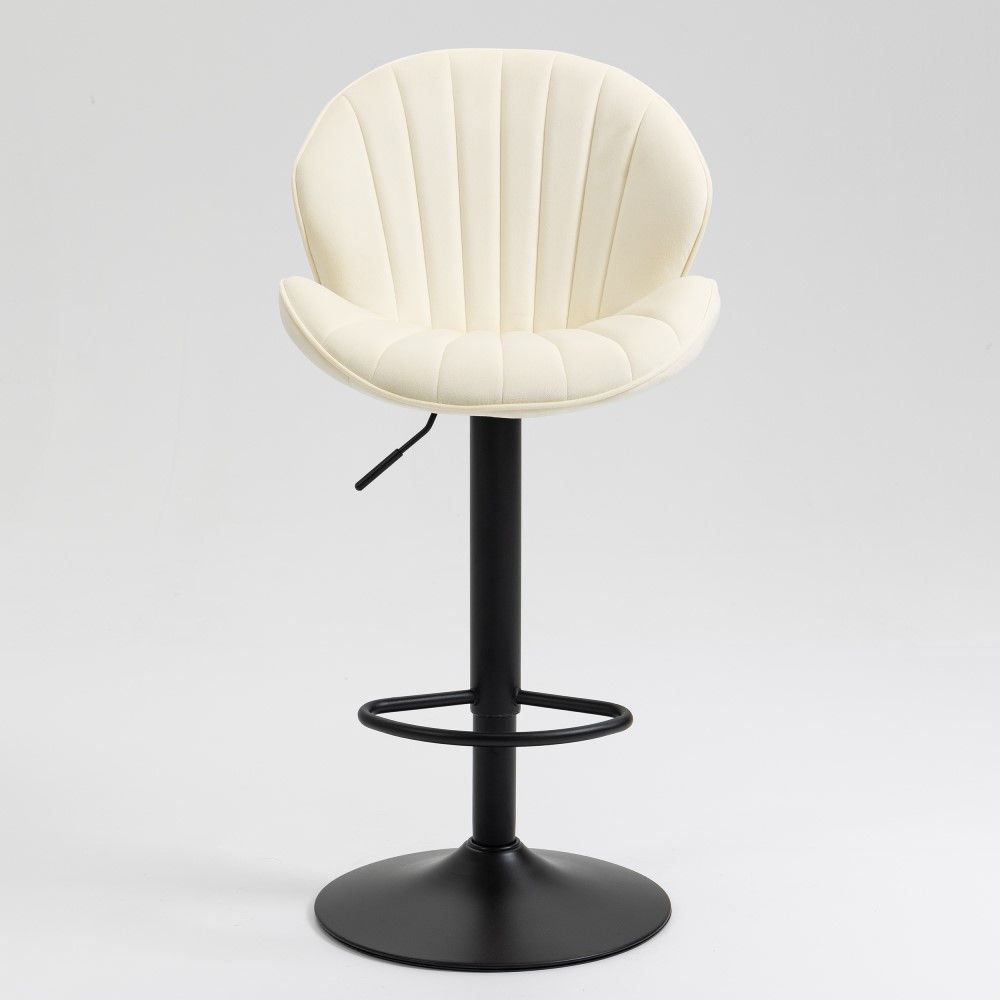 Cream Velvet Bar Stools