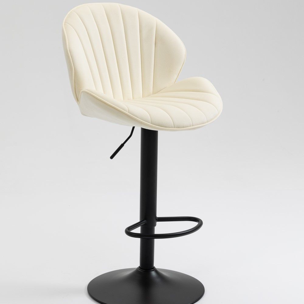 Cream Velvet Bar Stools